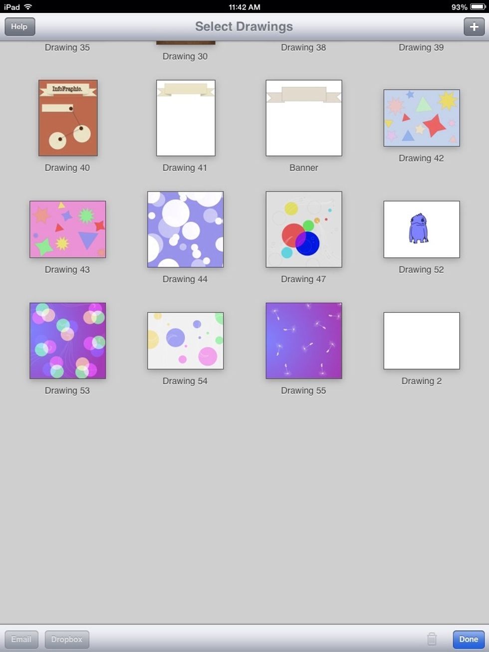 Open Inkpad and tap the white plus to create a new document.