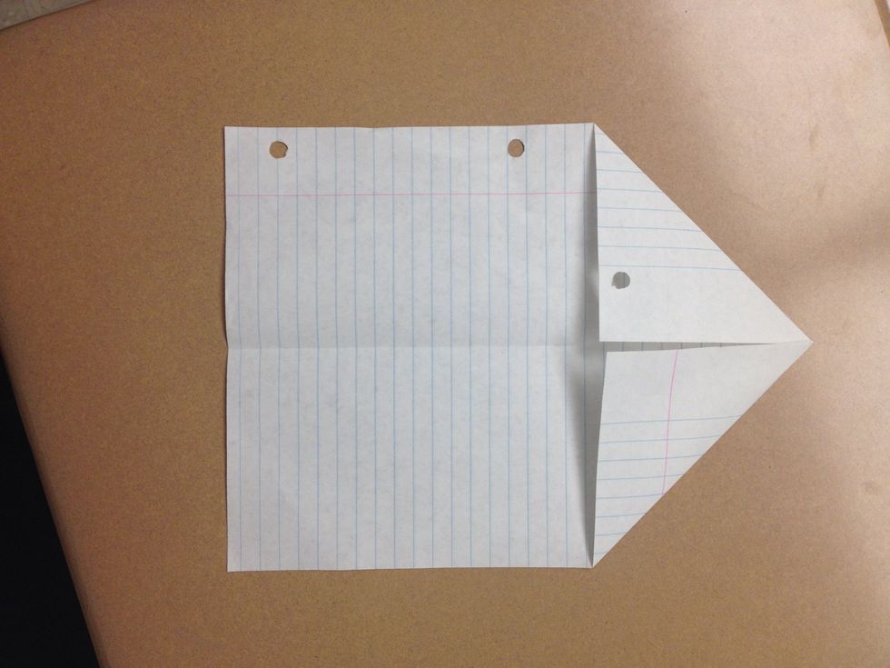 Open it back up, and fold the top two corners down