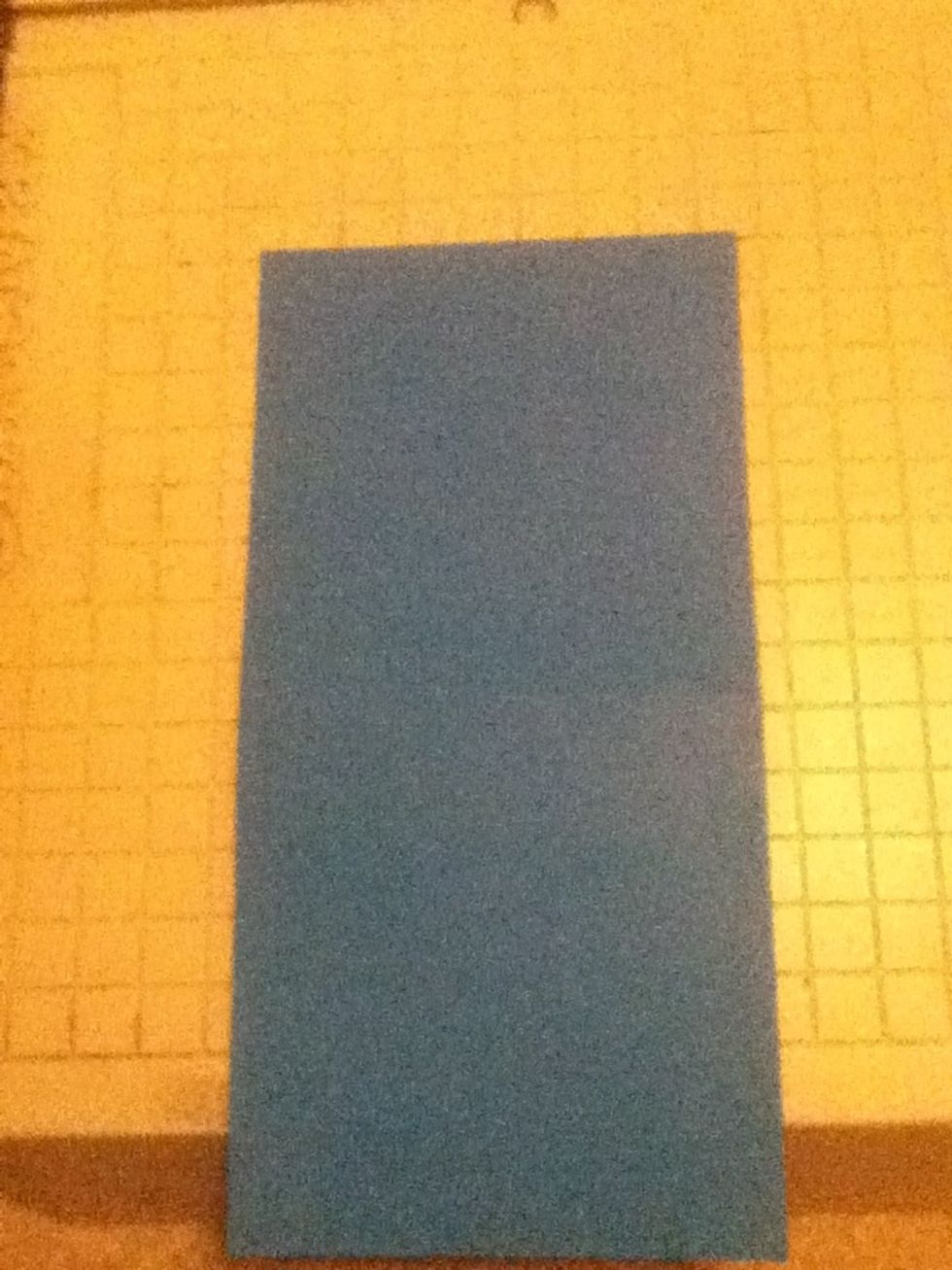 Open it back up and then find the middle of the 4" side and mark it with a pencil