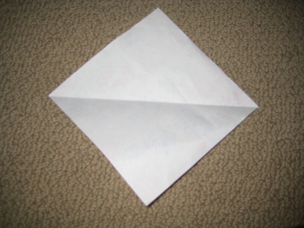 Open it back up, there will be a crease in the middle.