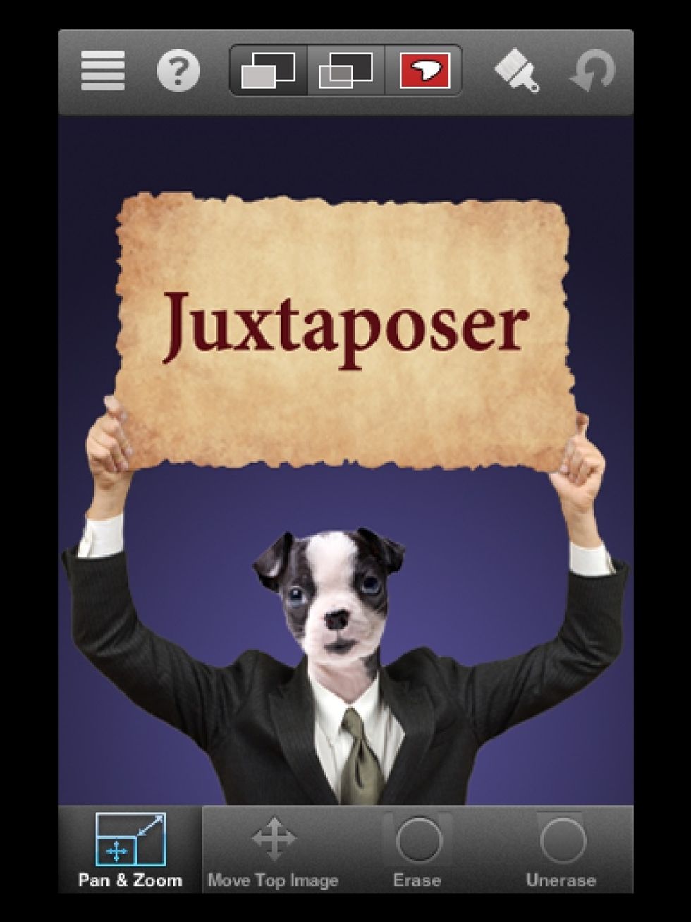 Open Juxtaposer and it'll ask you to load your two images.