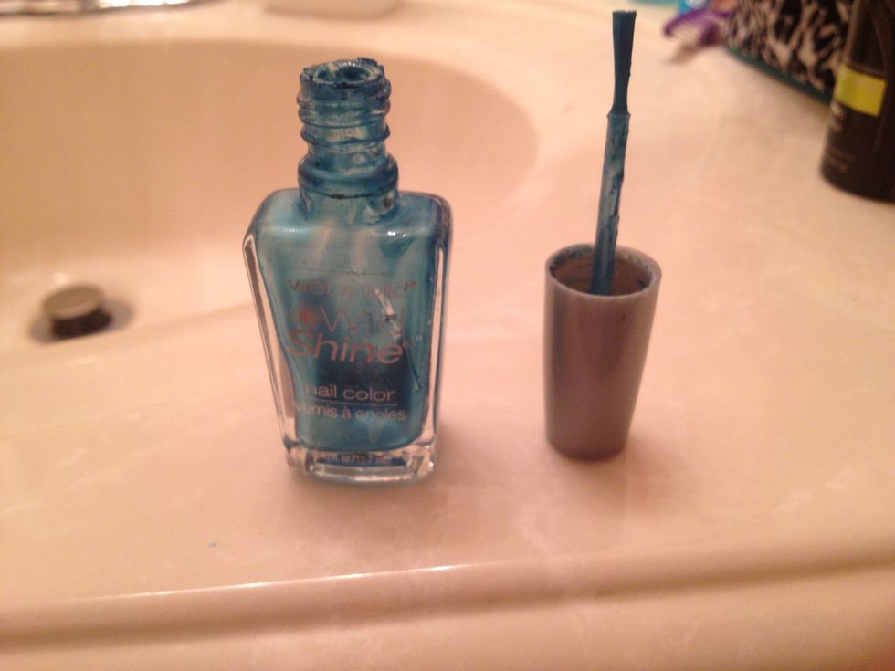 open nail polish bottle