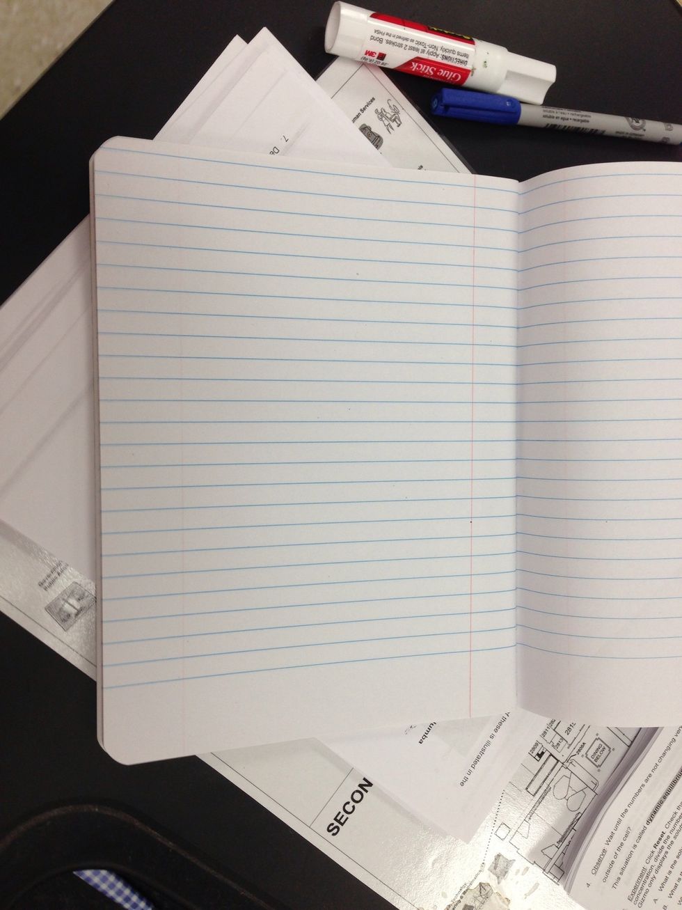 Open notebook to a new page