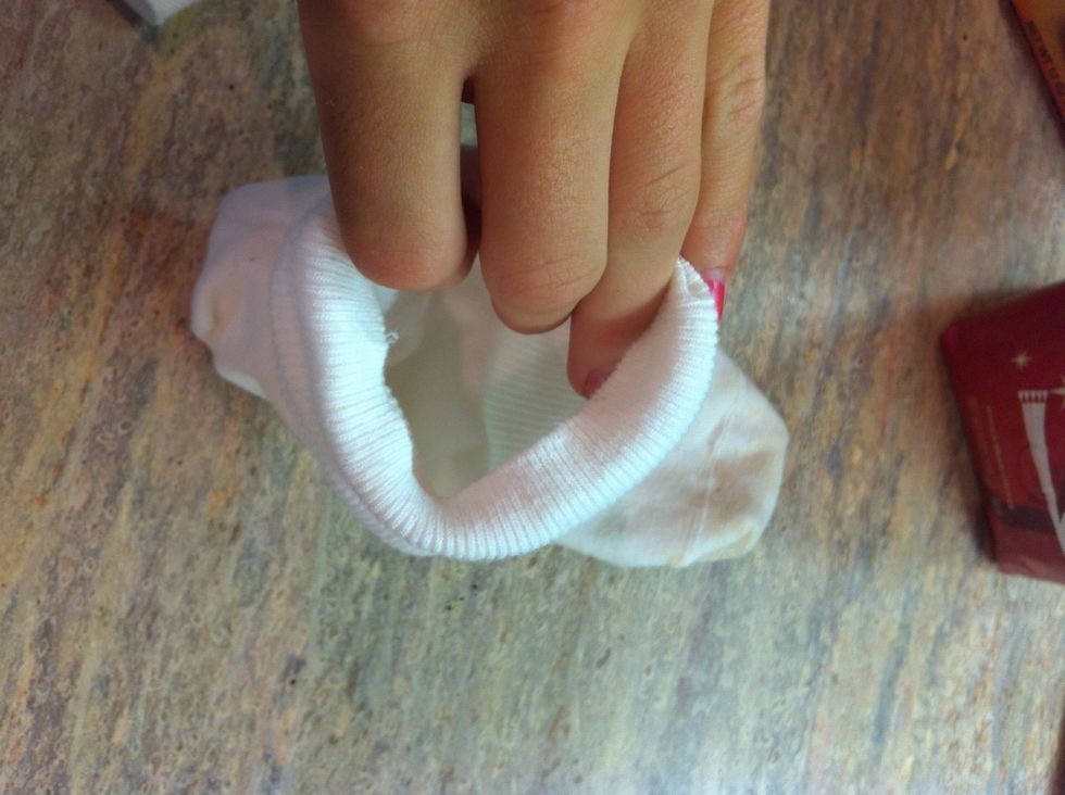 Open one of the socks up
