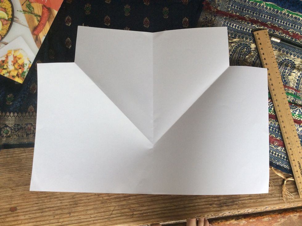 Open out your piece of paper it should look like this