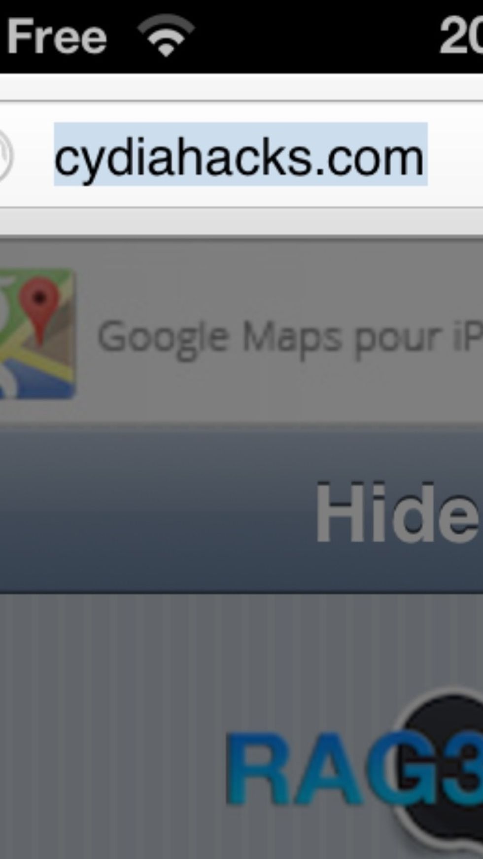 Open Safari and go to http://cydiahacks.com/