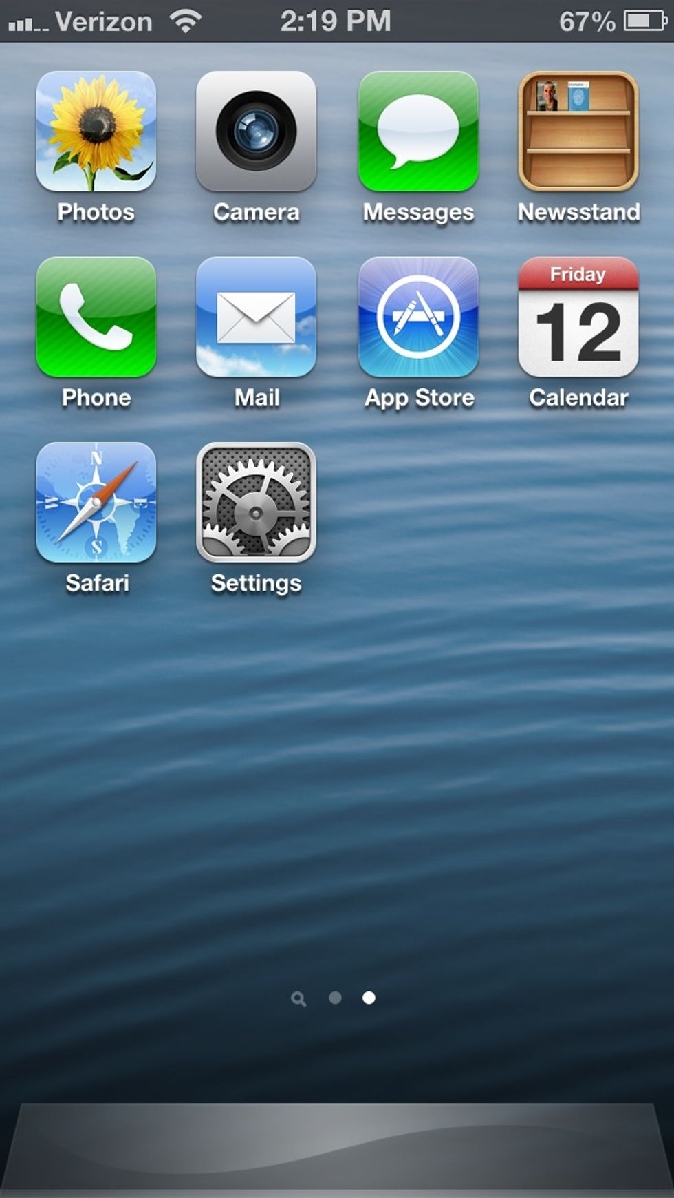 Open Settings from your home screen.