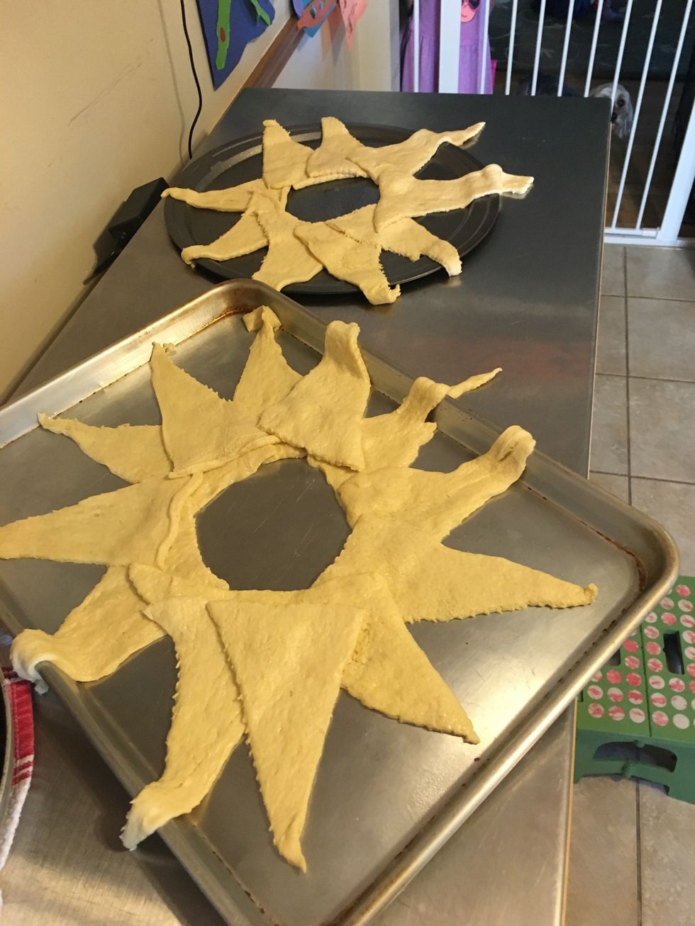 Open & spread out all crescents