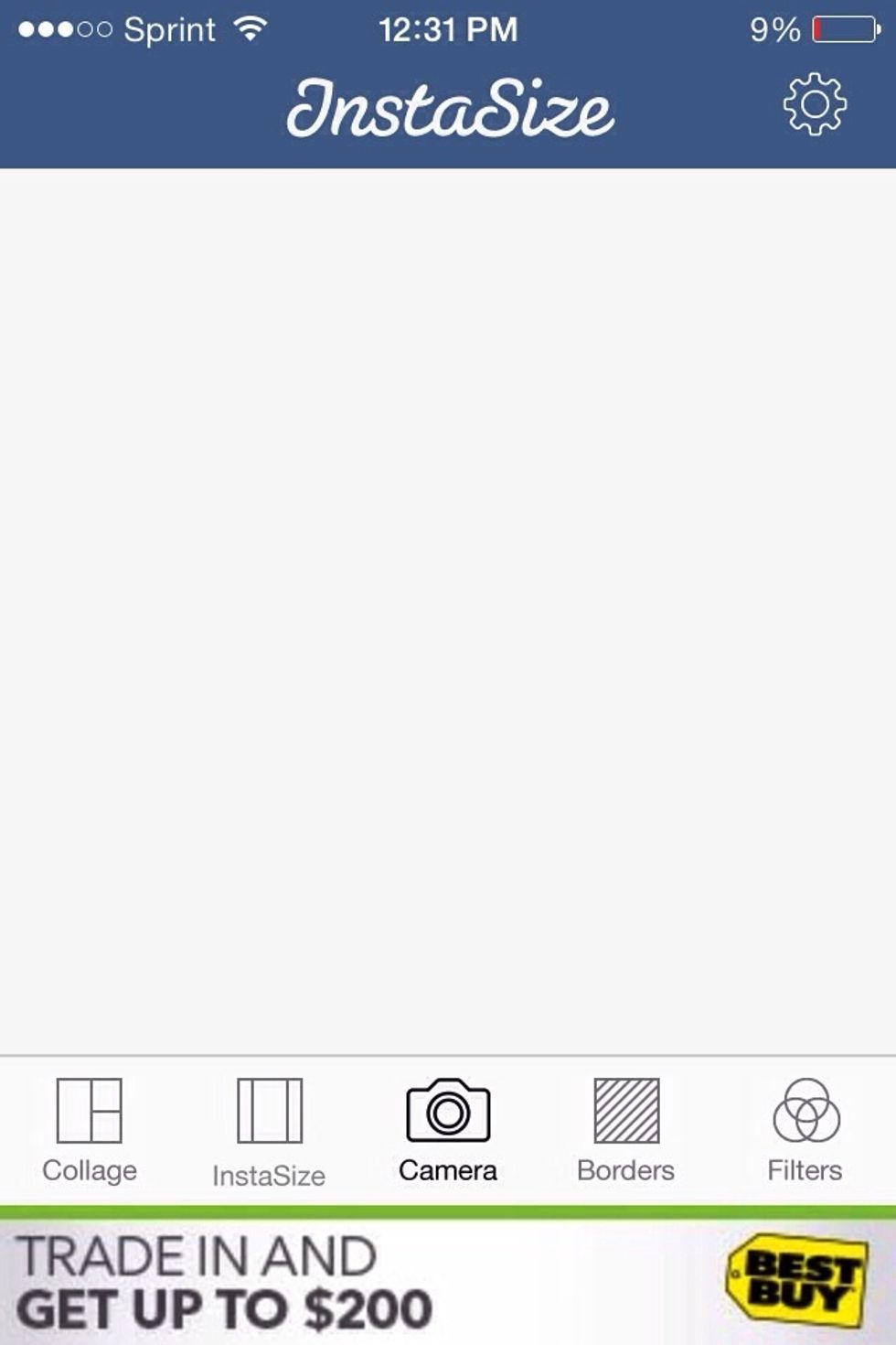 Open the app and click the camera button. This will give you the option to use a photo in your library or snap a quick pic on your camera.