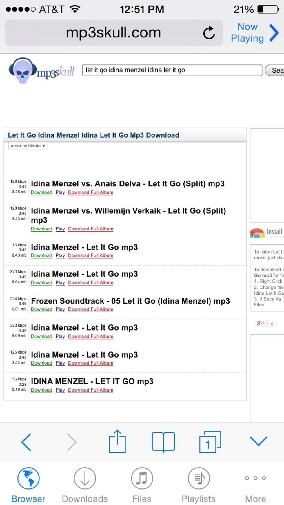 Open the app and go to the browser tab, and go to Mp3Skull::Then type in the song you want.