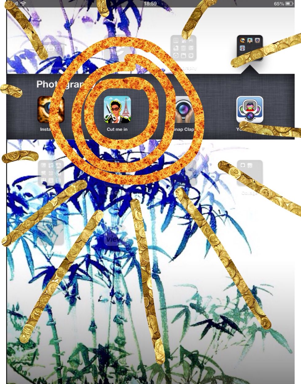 Open the app Cut Me In. It is free