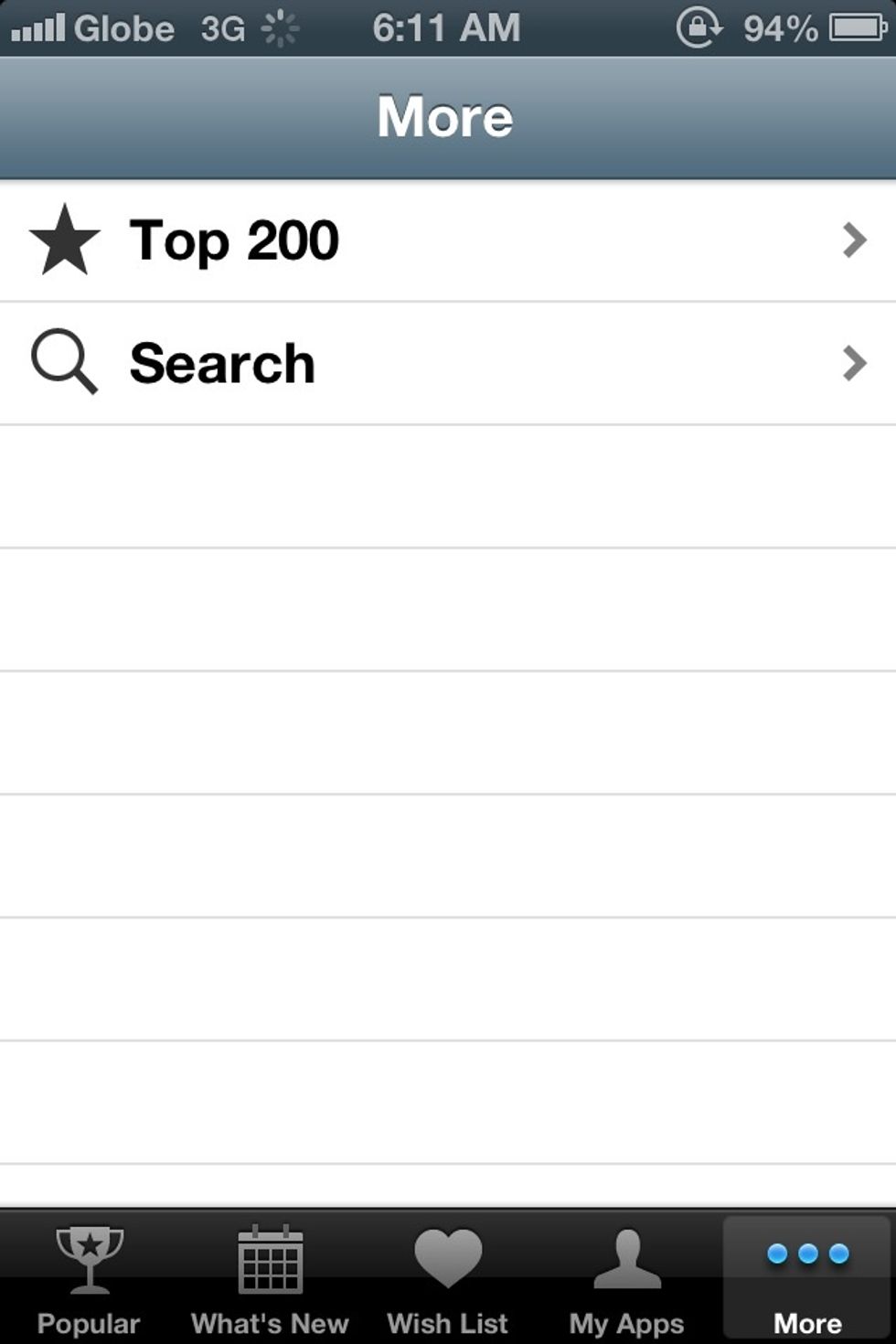 Open the app. Go to the tab which says MORE. then search for the APP you want.