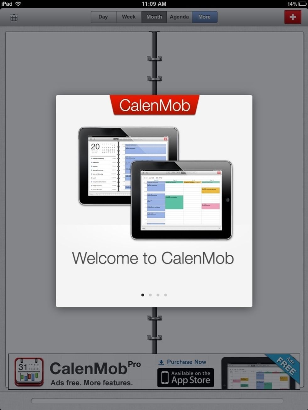 Open the app. Swipe through the informational slides.