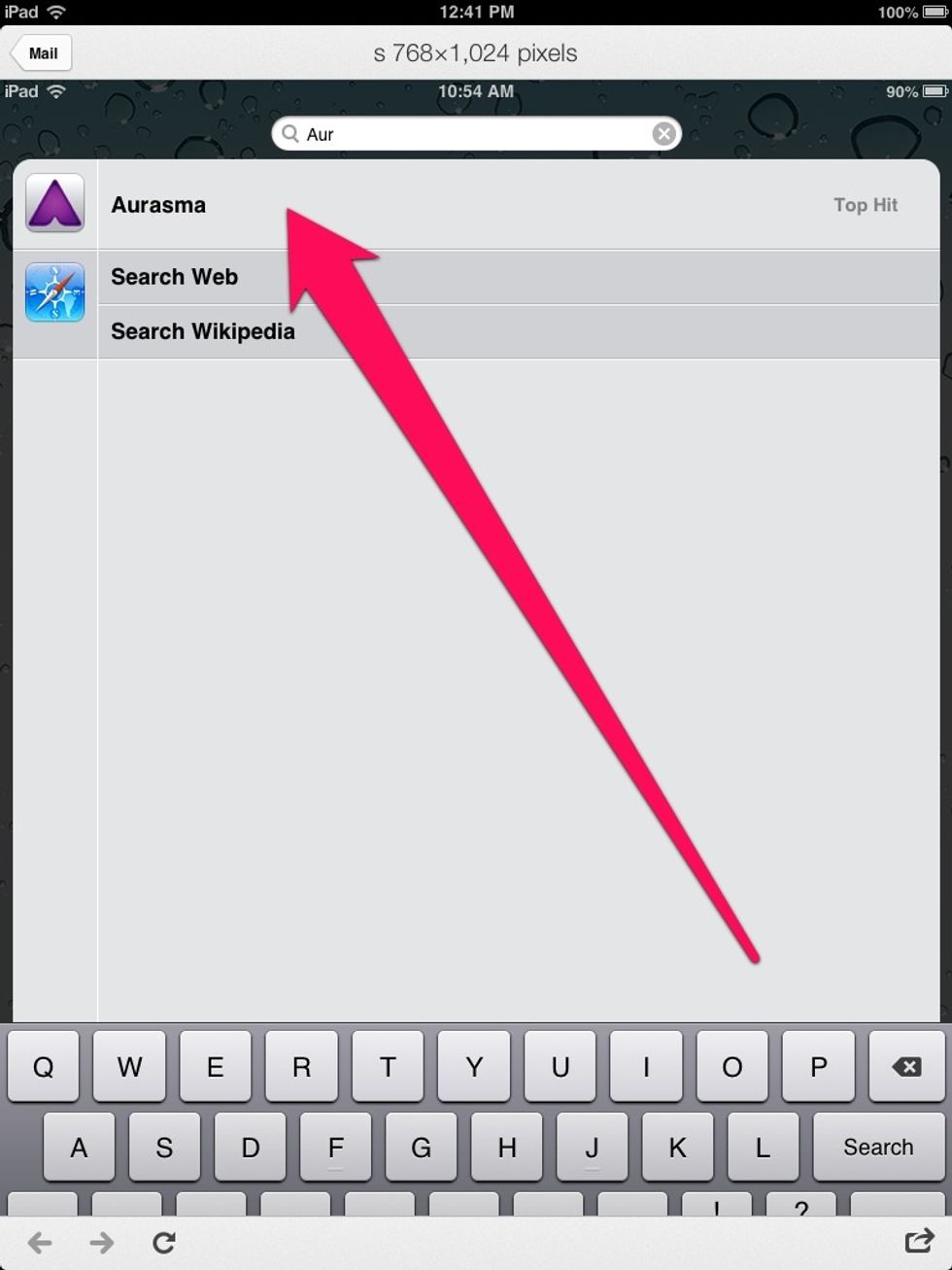 Open the Aurasma app.