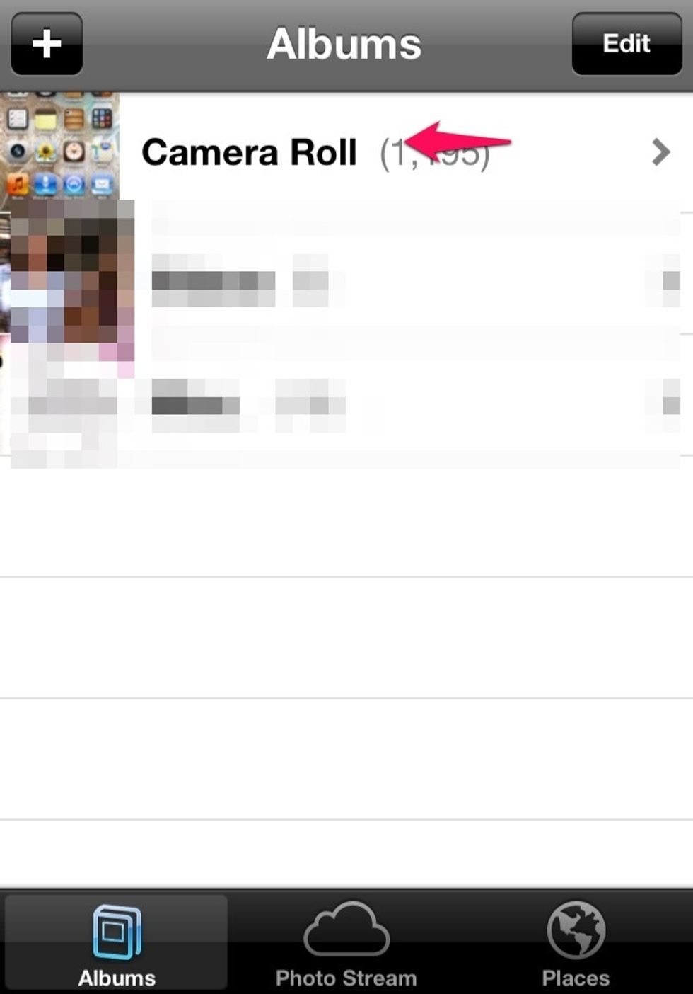 Open the Camera Roll