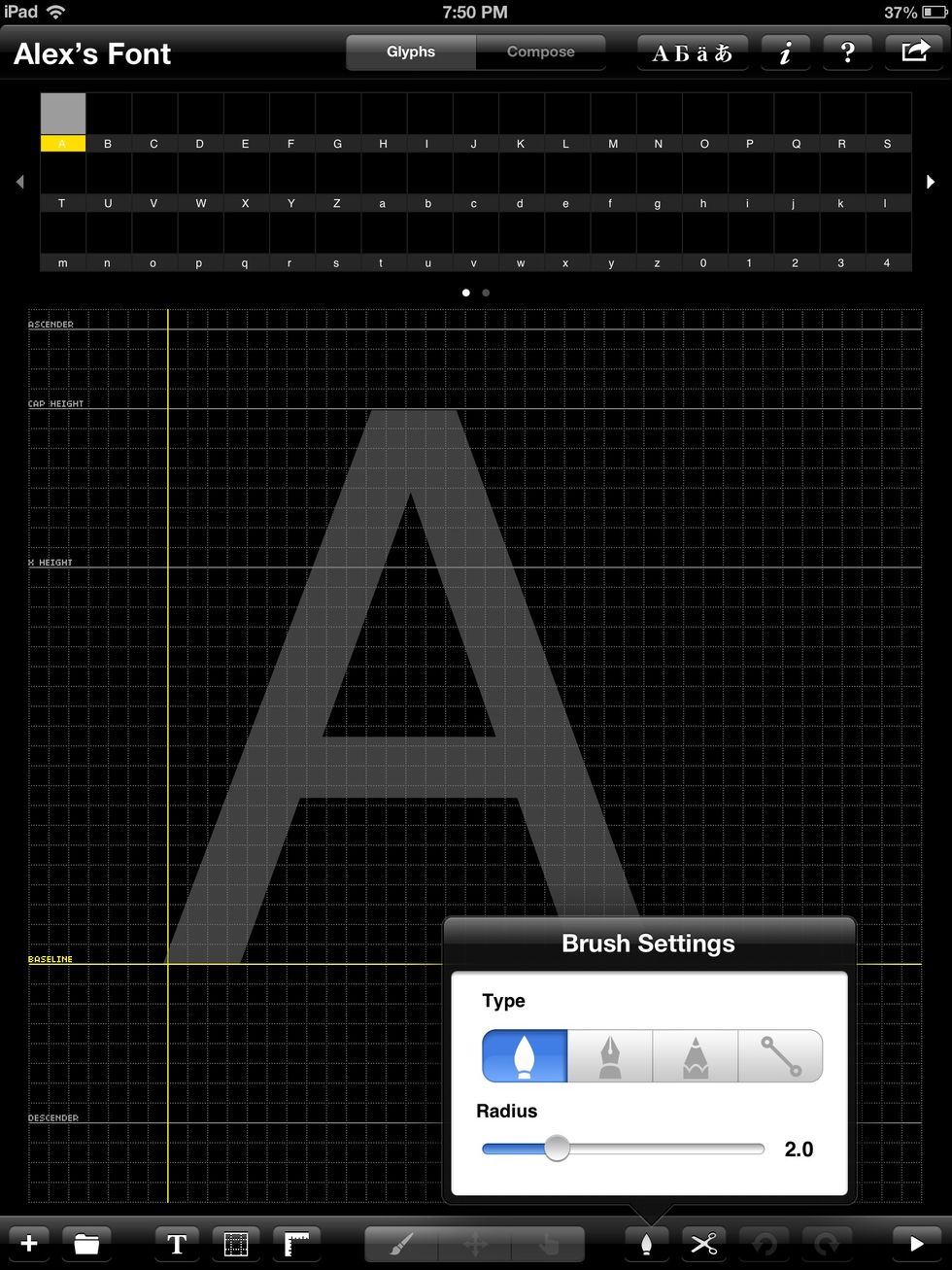 Open the iFontMaker app. This is the window to get started.