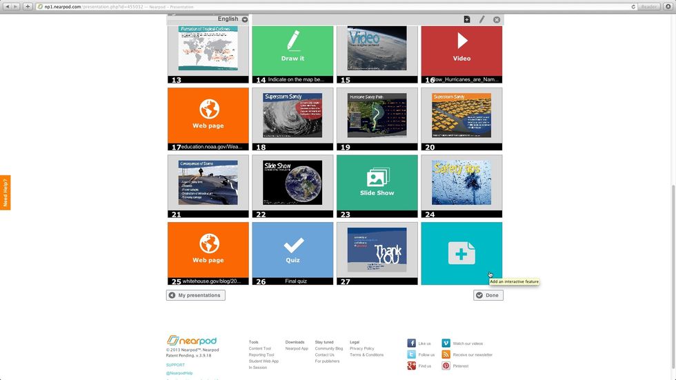 Open the NPP to which you want to add slides with audio files.