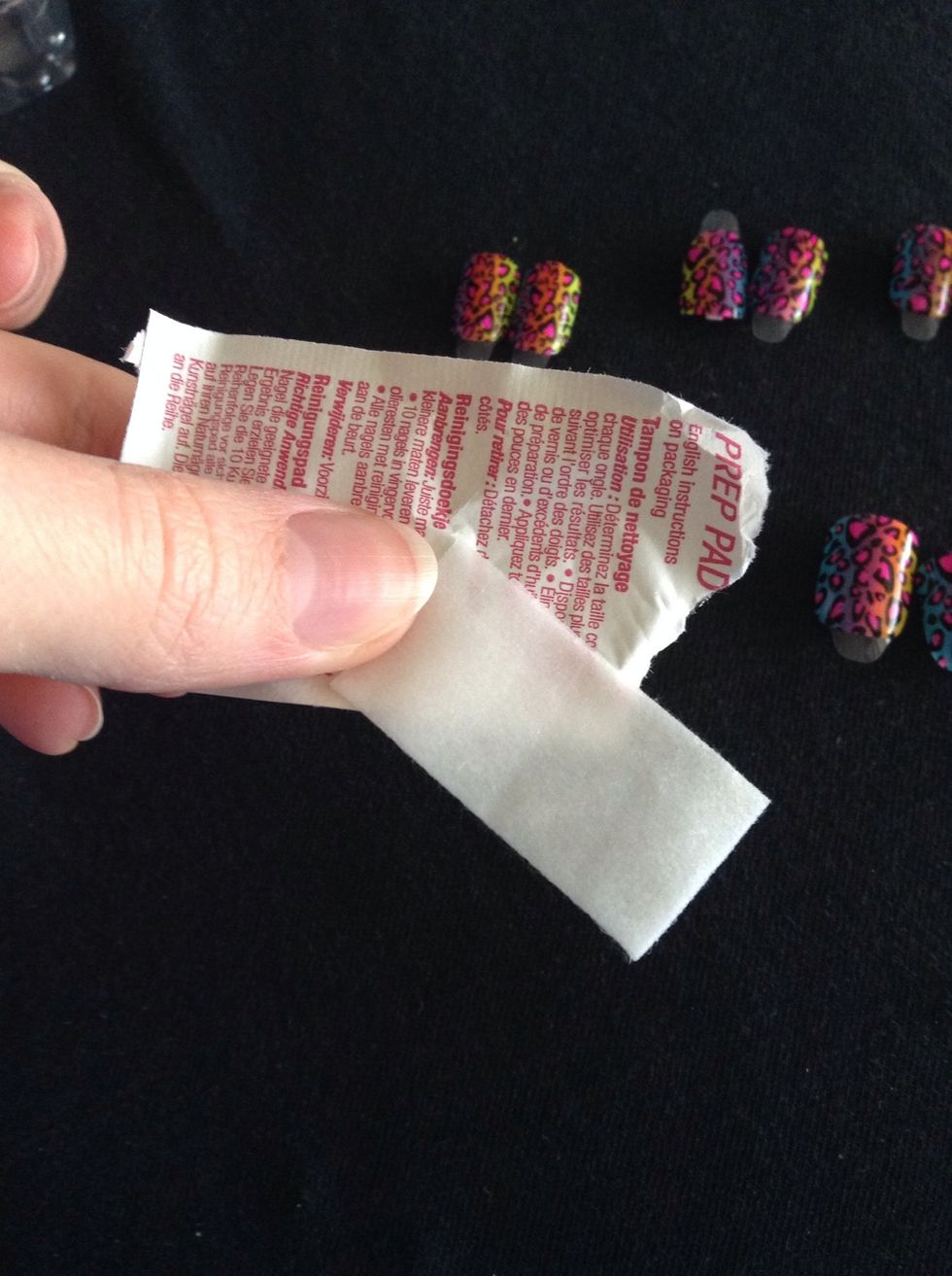 Open the prep pad.