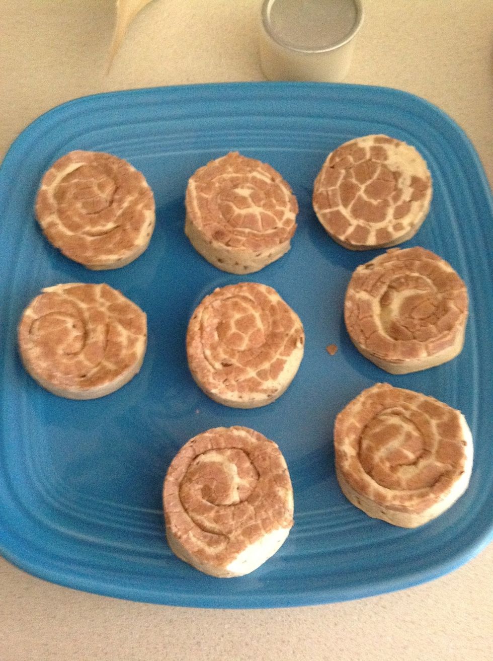 Open the rolls and separate them.