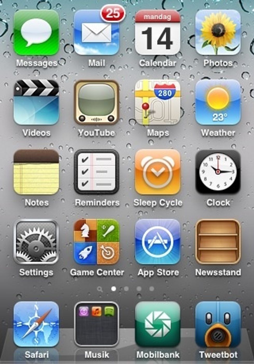 Open the settings function.