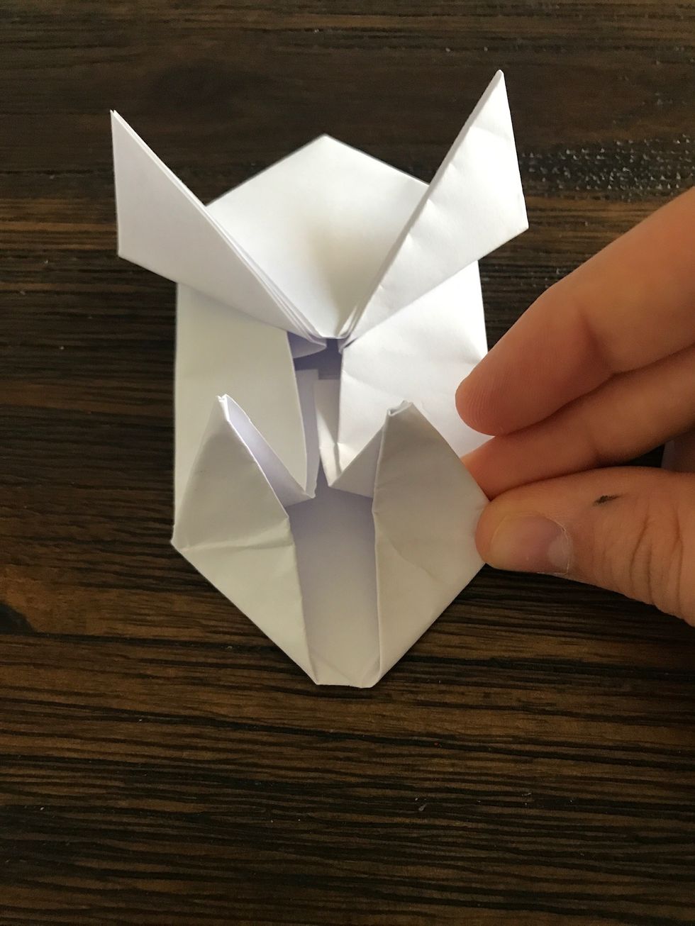 Open the triangle as pictured.