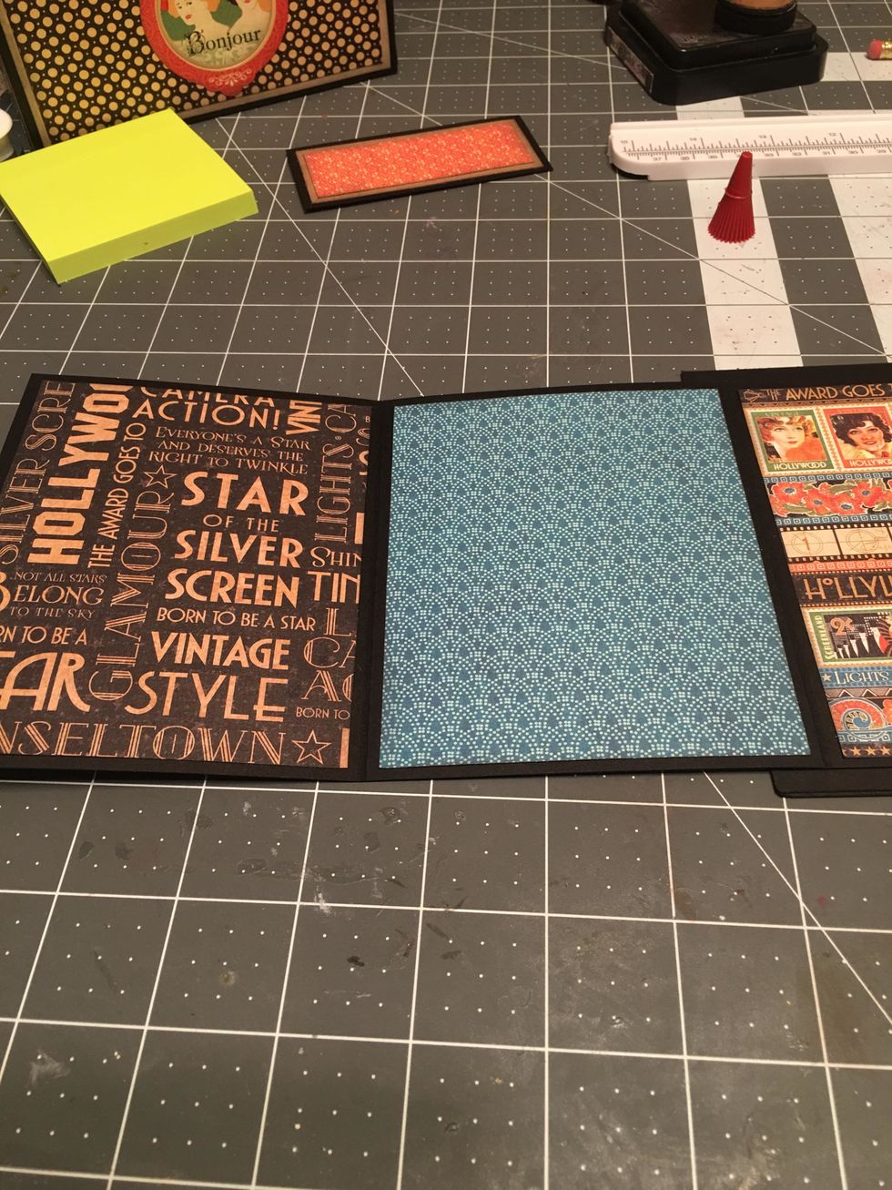 Open up again and pattern the last two on both the left and right sides.