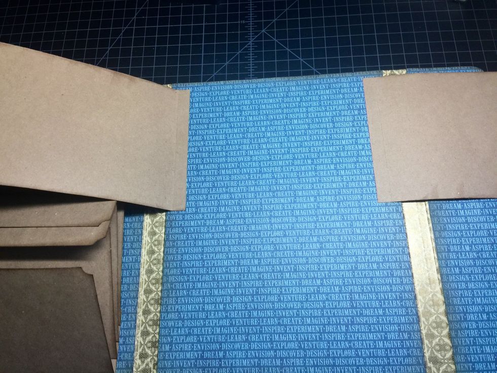 Open up both flaps so we can adhere down the next size of flaps...