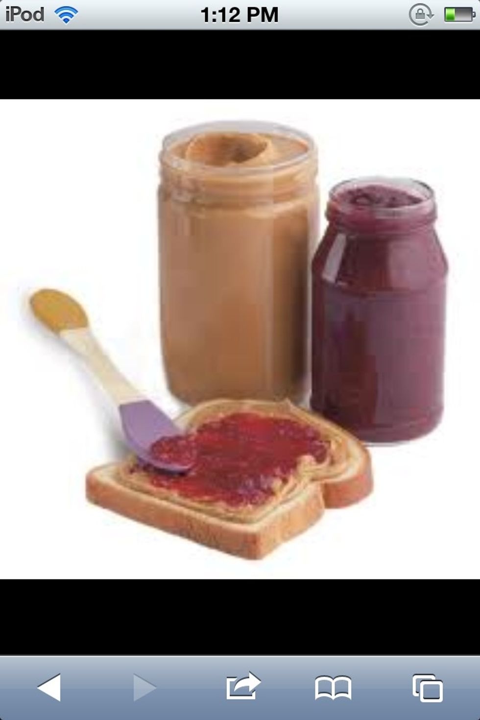 Open up each container of your peanu butter and jelly.