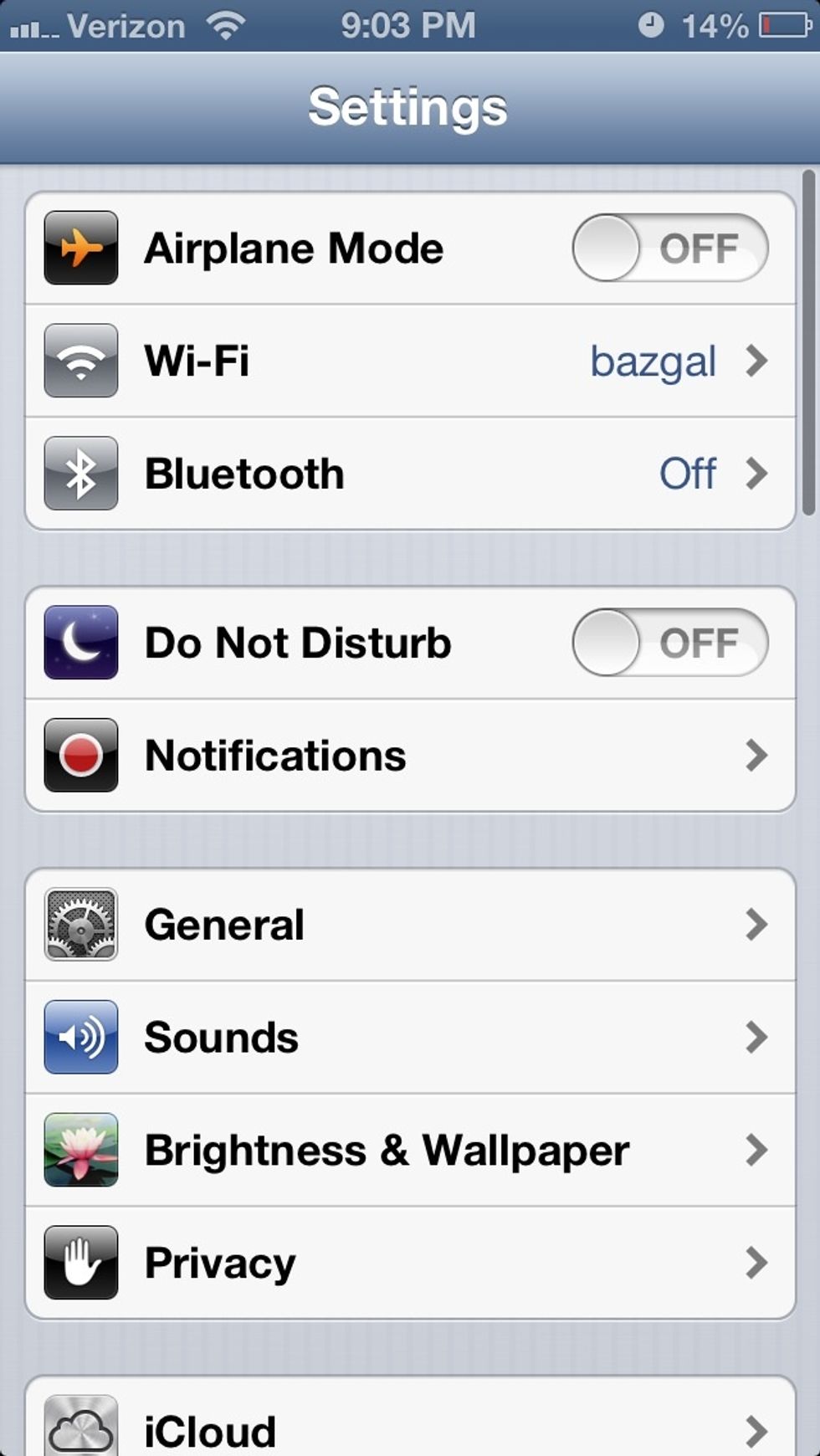 Open up settings and click General.
