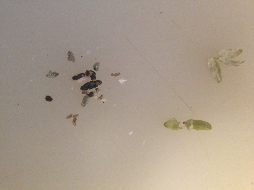 Open up the cardamom and use just the seeds