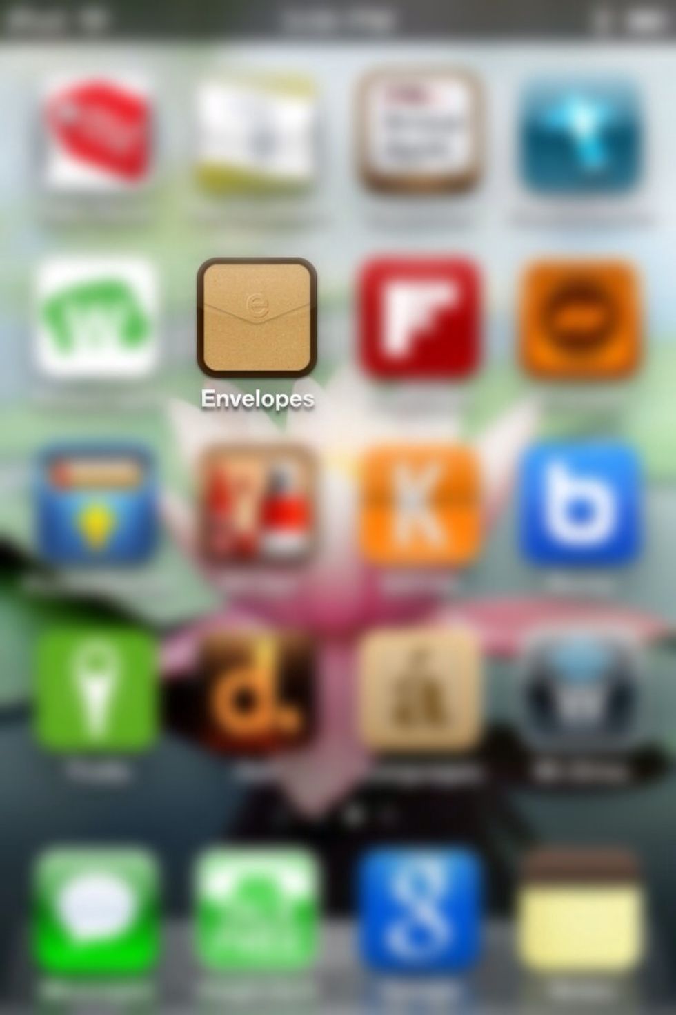 Open up the ENVELOPES app.