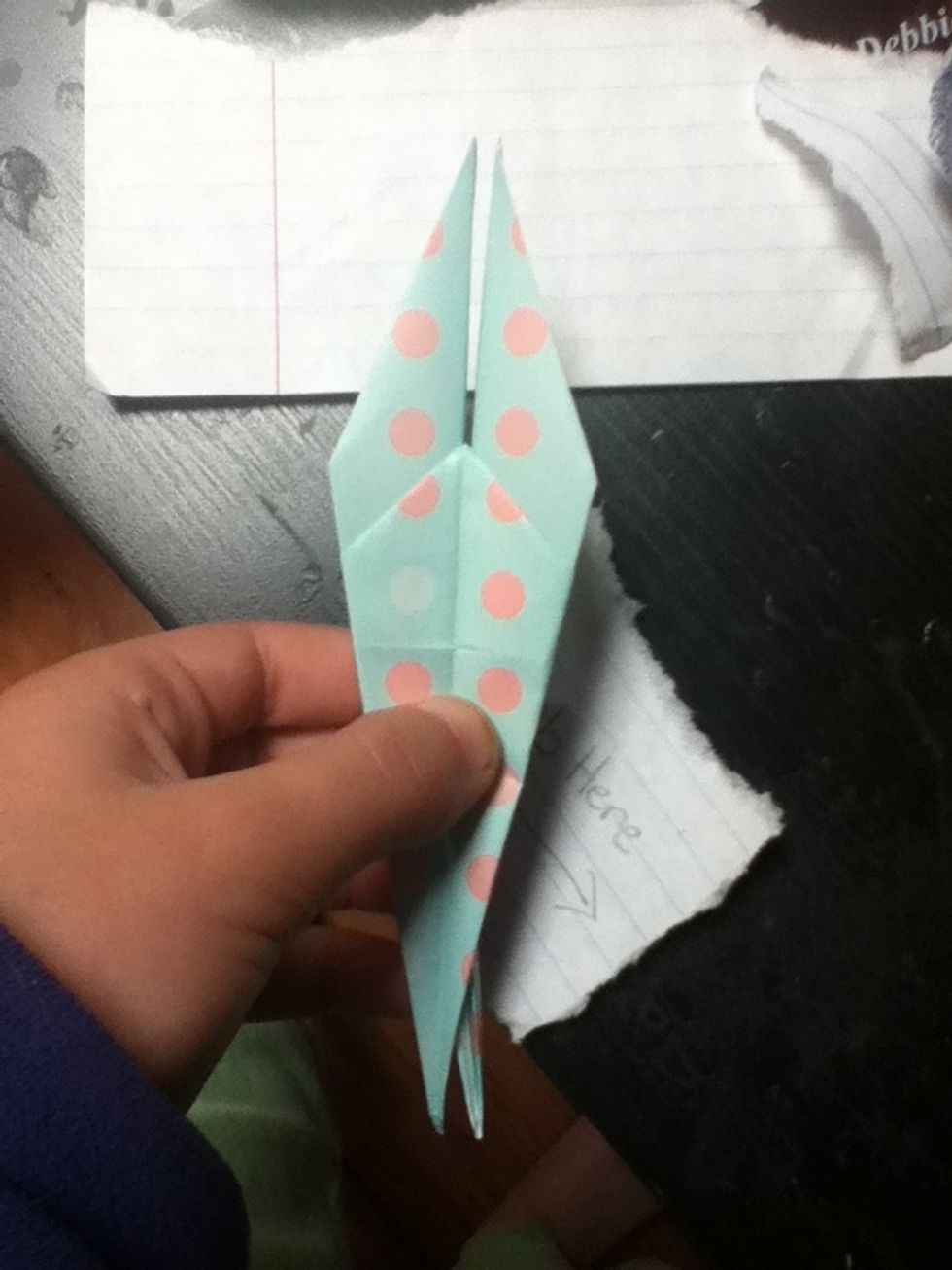 Open up the side and notice the crease about 2/3 of the way up.