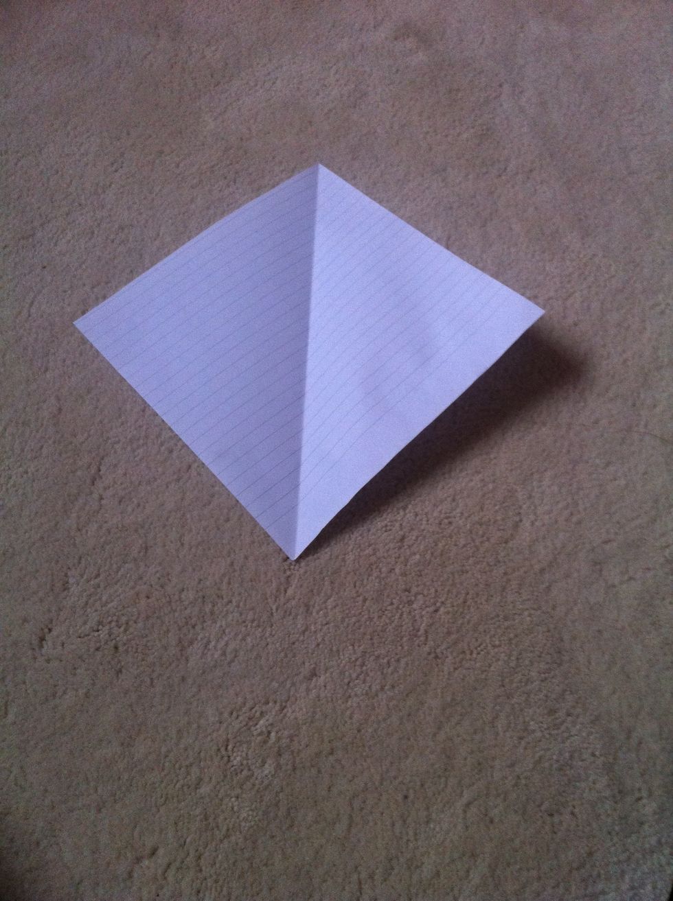 Open up the square piece of paper