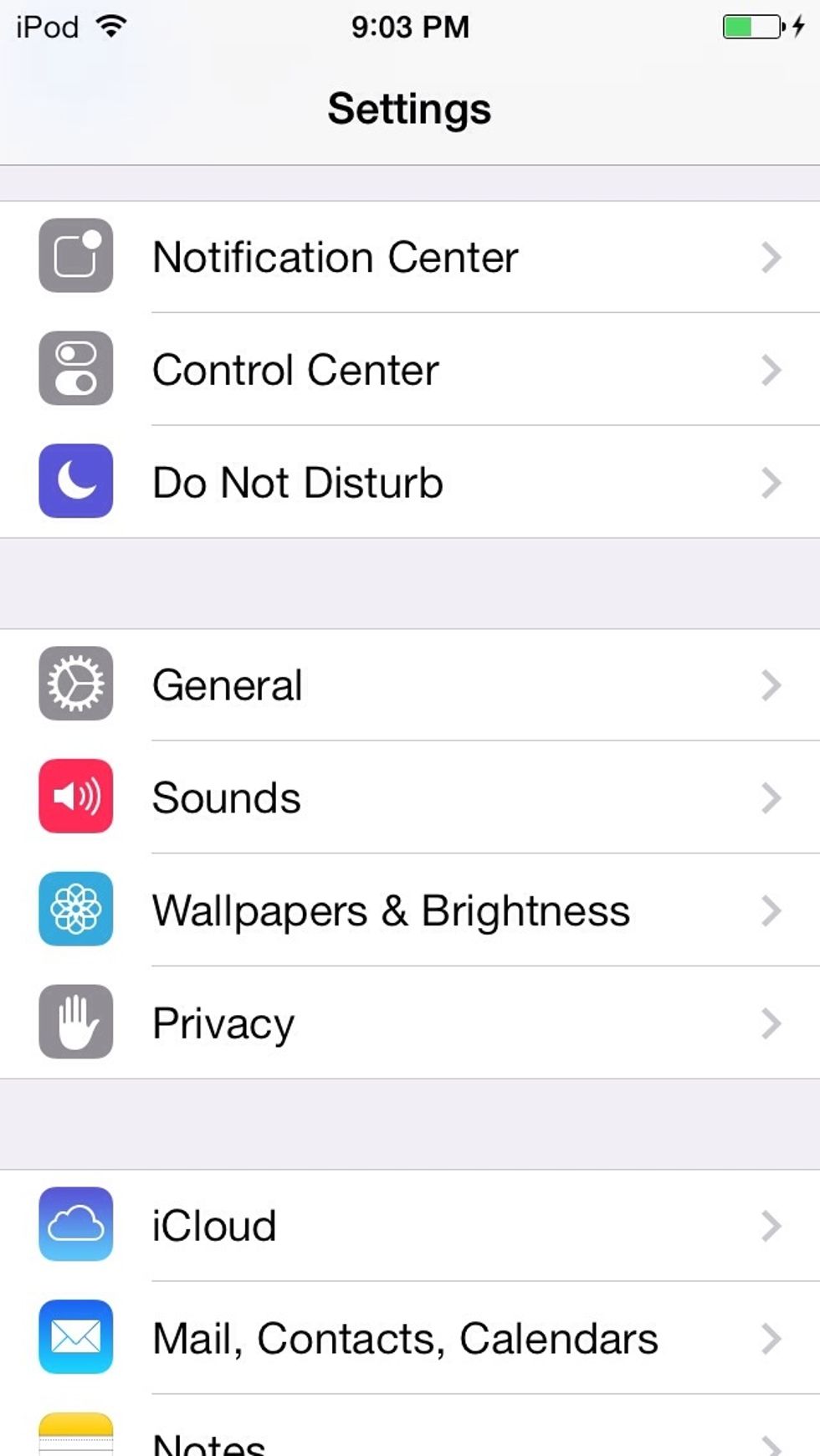 Open up your settings & go to general