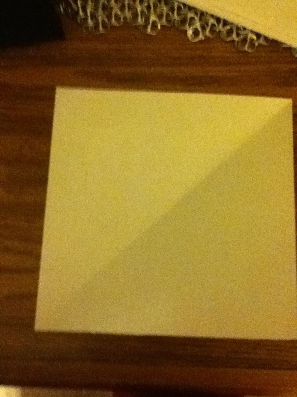 Open up your triangle and you will have a perfect square.