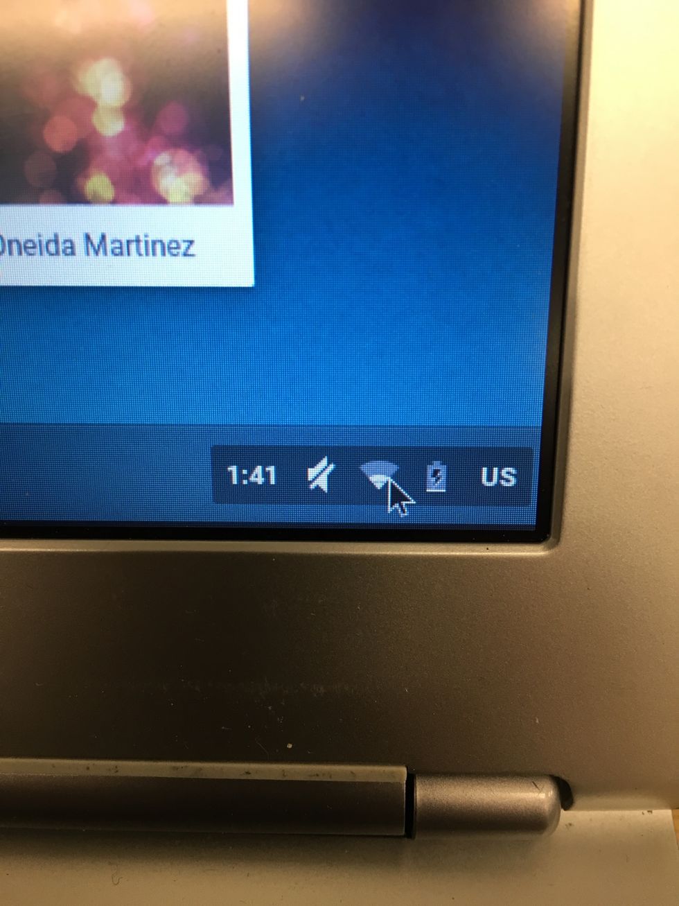 Open your chrome book and click on the WIFI icon on the bottom right of your desktop.