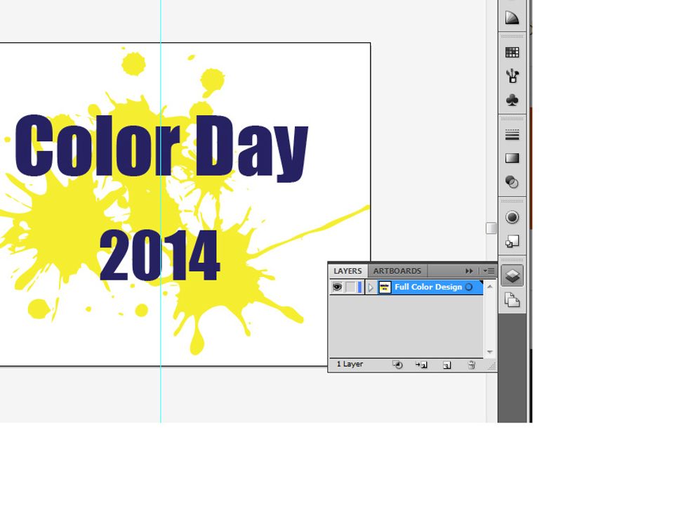 Open your file in Illustrator and check your layer setup. All the design elements of your design should be in one "Full Color Design" layer.