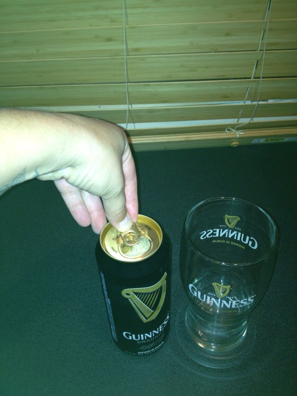 Open your Guinness Draught with the magical Widget inside. The Widget makes it have the taste/texture of the Guinness you'd get on draft at your favorite watering hole. *Guinness brand glass optional