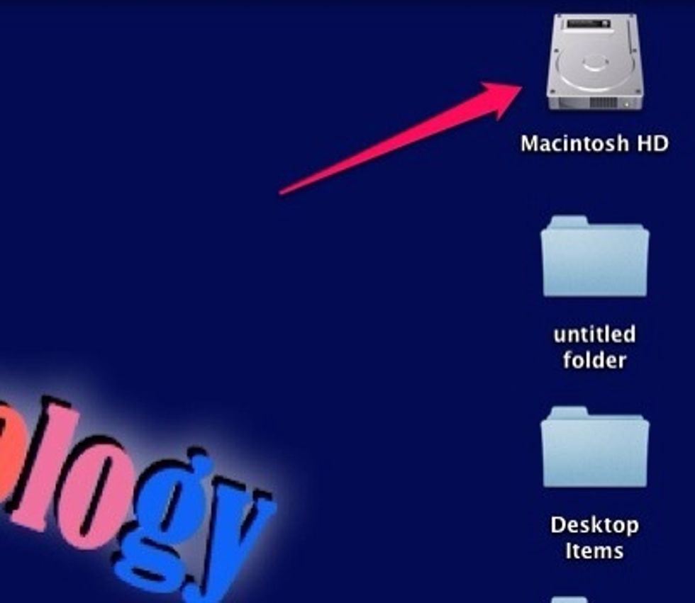 Open your hard drive. Or you can navigate using the Finder window.