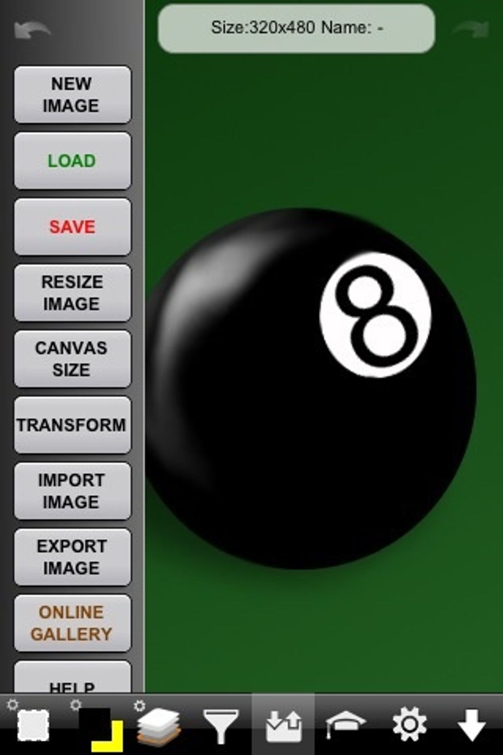 Open your image in art studio that you want to place the text on. Then go to the main menu and select "Import Image".