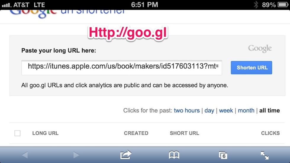 Open your Internet browser and go to http://goo.gl (optionally, sign in to your Google account to save your links for later)