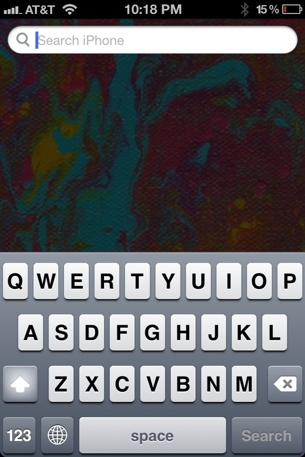 Open your keyboard, as shown above. Do you see the lined spherical thingy at the bottom? Tap that, and your keyboard should show up. If it isn't there, then you weren't successful. Try again!