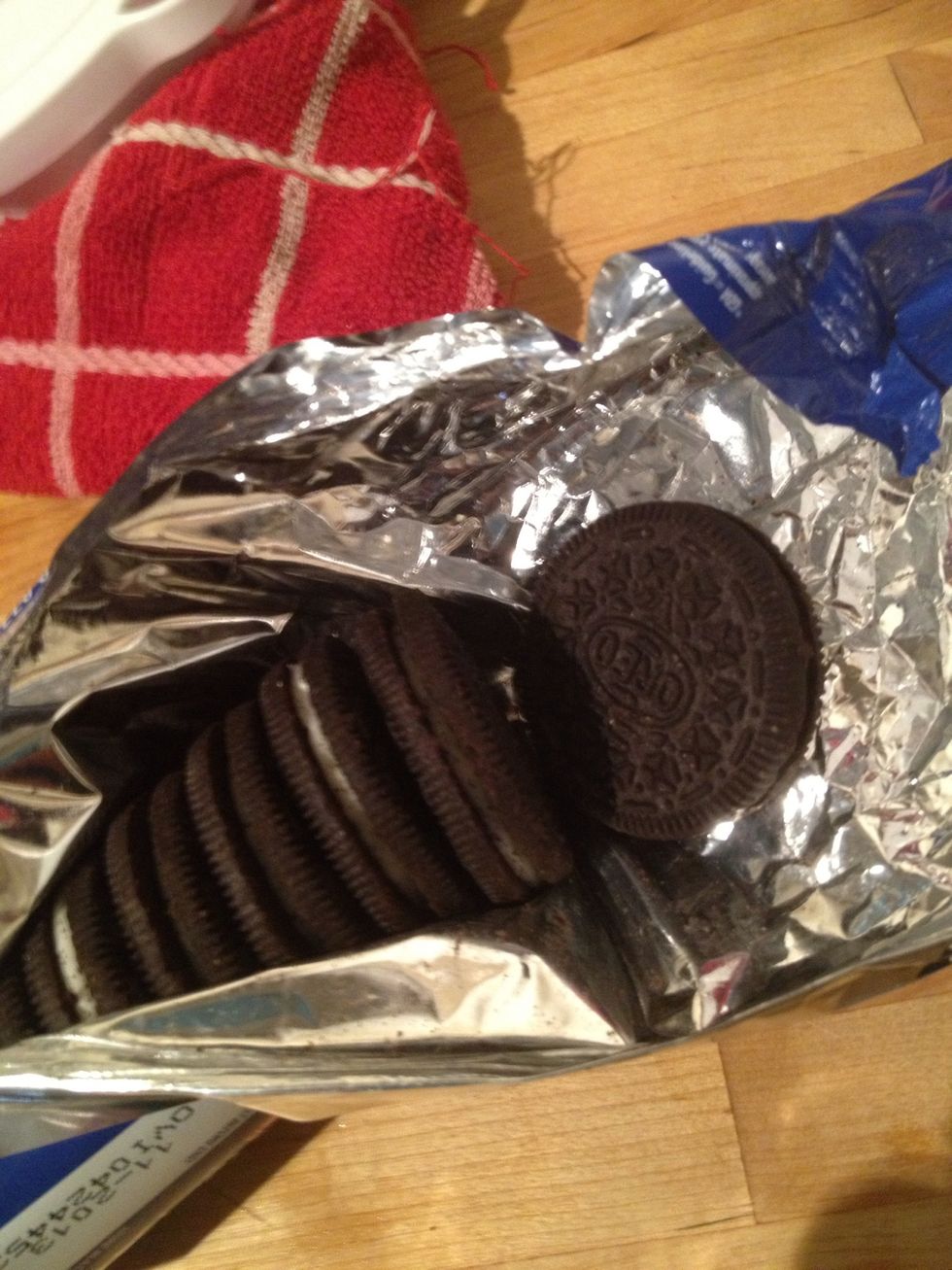Open your packet of Oreo cookies (you could add anything that takes your fancy)