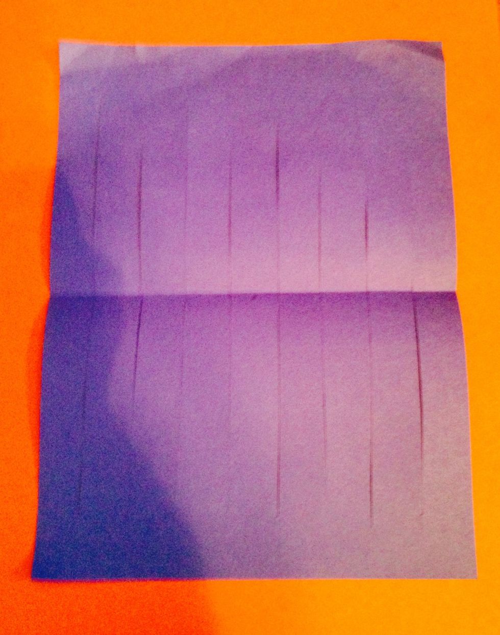 Open your paper and turn it so the long sides are now vertical.