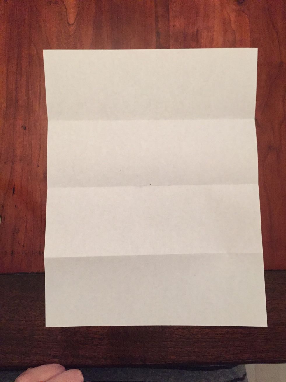 Open your paper. You should have four equal sections.