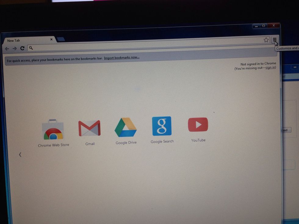 Open your Web browser. I use Google Chrome.