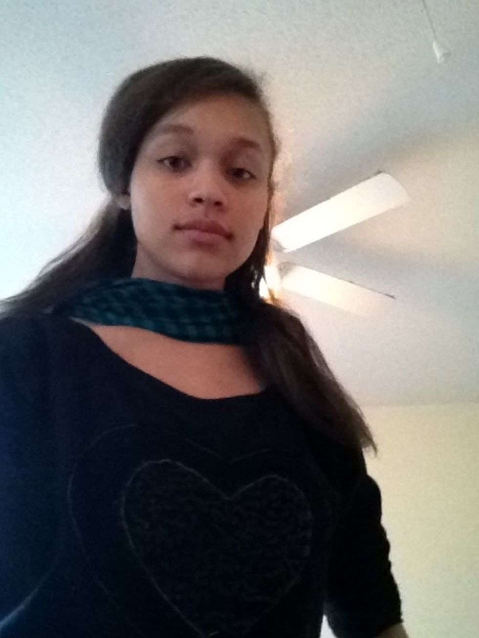 Option 2: Drape your scarf over your neck so that the tails are hanging behind you. Think old Hollywood glamour queens :)