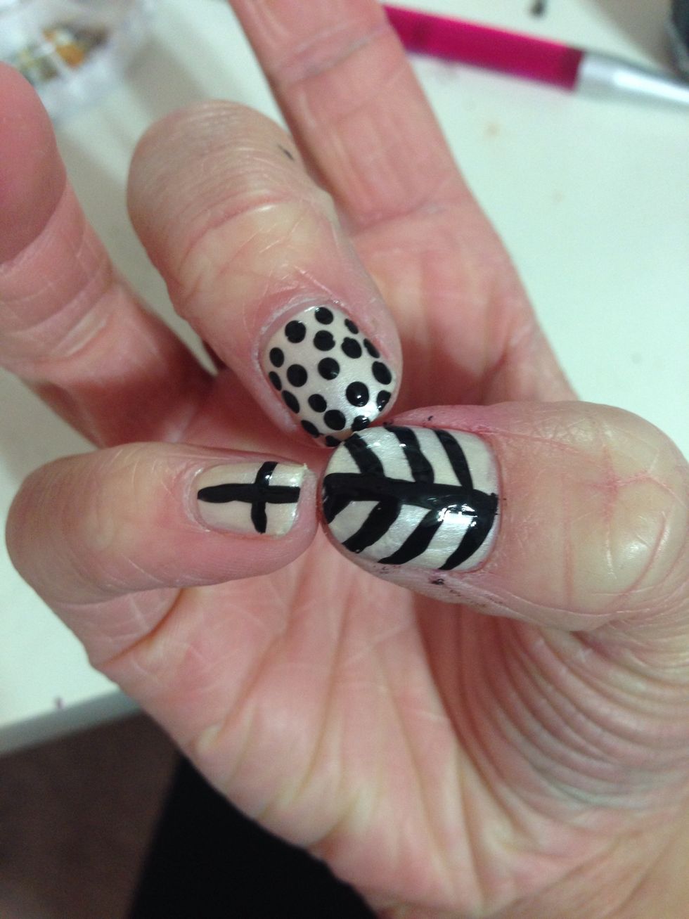 OPTIONAL: add a thin coat of clear on the ones with the black accents