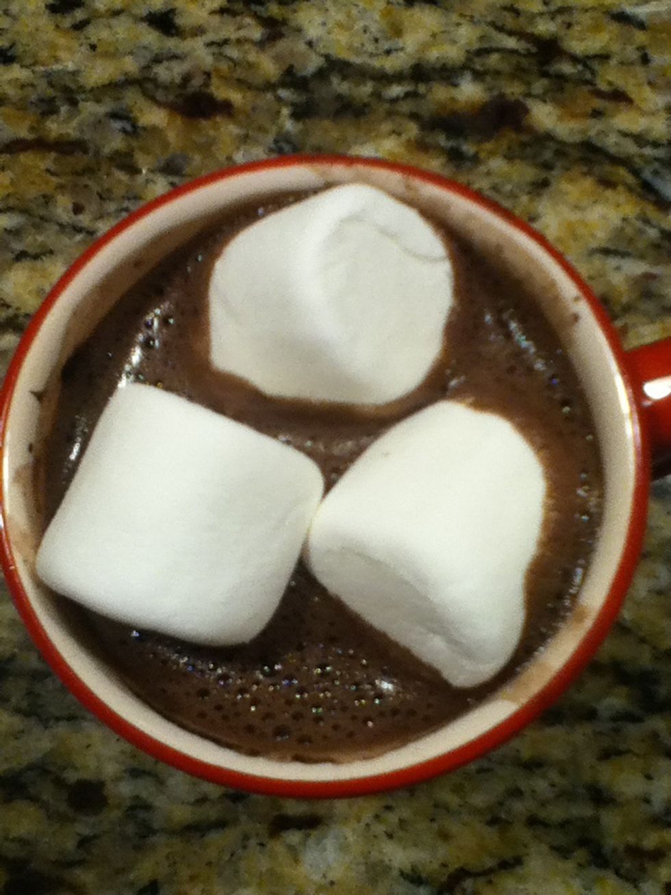 Optional: add marshmallows. Enjoy!