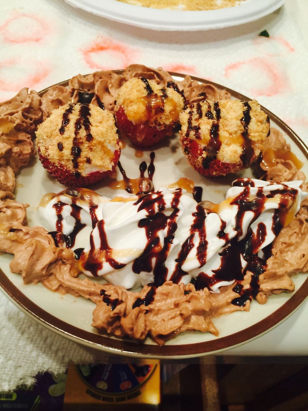 Optional: add whipped cream, chocolate and caramel sauce